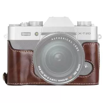 1/4-дюймовая резьба PU кожаный чехол-основание для камеры FUJIFILM X-T10 / X-T20 чёрный
