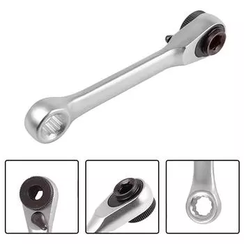 1/4-дюймовый гаечный ключ с двойной головкой и трещоткой, инструмент для ремонта