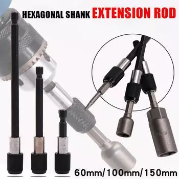 1/4 Extension Rod, Hexagon Shank, Quick Release Screwdriver, 60mm 100mm 150mm Magnetic Drill Bit Holder with Adjustable Tool