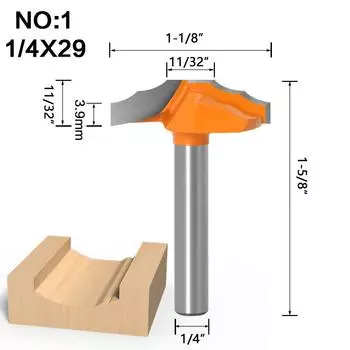 1/4 Handle Door Panel Flower Cutter Cabinet Lace Door Panel Cutter Trimming Machine Door Panel Cutter Router Flower Thread Cutter/4 Handle No. 1 door panel knife 1/4 handle orange