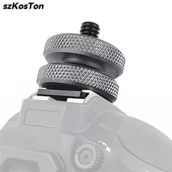 1/4 Inch Tripod Mount Screw with Double Layer to Flash Hot Shoe Adapter Holder Mount Photo Studio Accessories