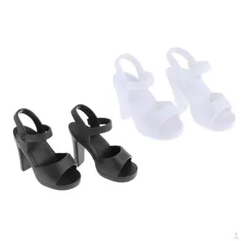 1/4 кукла, туфли высотой 3 см, сандалии для кукол 45 см, черные и белые