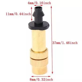 1/4 медные распыленные спринклеры для полива сада, форсунки для орошения туманом