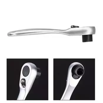 Мини-храповая рукоятка 1/4 с быстросъемным торцевым ключом на 72 зуба - высокоуглеродистая сталь, регулируемая, ручное управление Amagi