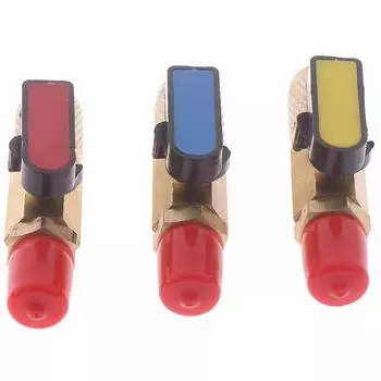 1/4 Мужской на 1/4 Женский Прямой Шаровой Клапан Sae Зарядка AC Для Хладагента R22