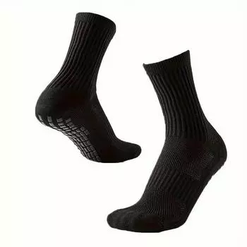 1/4 Pairs Men Women Non Slip Soccer Socks Soft Comfortable Towel Bottom Sweat Absorbing Breathable Basketball Rugby Sports Socks One Size