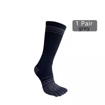 1/4 пары длинных носков с 5 пальцами, мужские хлопковые полосатые цветные компрессионные носки с впитывающим пот дышащим носком для фитнеса, походов и отдыха на природе EU39-44