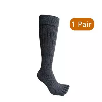 1/4 пары длинных носков с пятью пальцами для мужчин, полосатые хлопковые носки с впитыванием пота, сохраняющие тепло, винтажные деловые вечерние носки для мужчин EU39-44