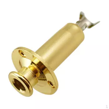 1/4 Ремень Выход Входной Разъем Изготовлен Из Латуни Сменный Ремень Для Бас-Электро чёрный