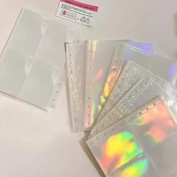 1-4 сетки Многокарманные фотокарточки Внутренние страницы A5 Kpop фотокарточки Чехлы для фотоальбомов Защитные листы для карточек