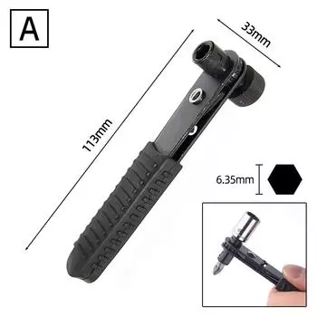 1/4 Шестигранная трещотка Отвертка Мини Прямоугольная Трещотка Гаечный ключ Гаечный ключ Шлицевая Крестовая Набор бит для отвертки Торцевая головка Ремонт Ручные инструменты