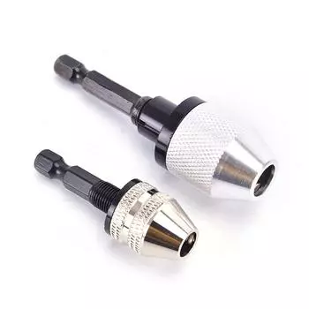 1/4 шестигранный хвостовик, быстрозажимной патрон для сверл, адаптер-конвертер для быстрой смены бит 0.3-3.6mm