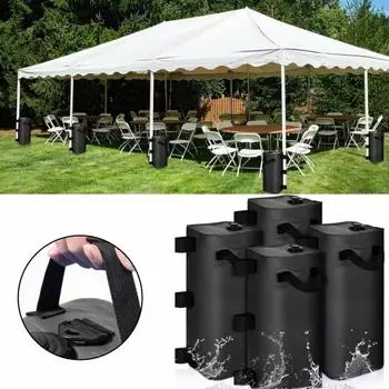 1/4 шт., 10 л, навес для воды, сумка, водонепроницаемый, ветрозащитный, прямоугольный, сверхмощный, навес, палатка, укрытие от солнца, патио 4pcs чёрный