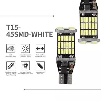 1~4 шт. 2x Canbus T15 W16W светодиодные лампы заднего хода 4014SMD автомобильные светодиодные задние фонари для 5 серии E60 E61 F10 F11 F07 Mini