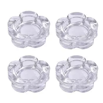 1/4 шт 6.8/5.8/6 см подсвечник стеклянный винтажный хрустальный подсвечник гостиная 1pcs Flower base candle holder