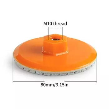 1/4 шт. 80 мм 3-дюймовый полировальный диск (мокрый и сухой) Диск, цельный шлифовальный диск Для шлифования камня, мрамора, кварца