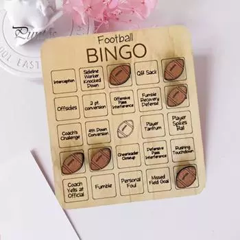 1/4 шт. Деревянный шар, игра в бинго, футбол, бейсбол, баскетбол, шахматы, настольная игра для нескольких игроков, интерактивная игра для взрослых, семейная вечеринка, настольная игра rugby