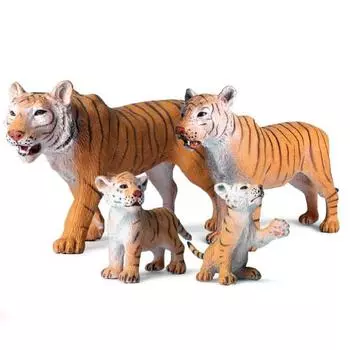 1/4 шт., детская имитация модной однотонной вечеринки с тигром, домашняя модель, экшн-фигурка, украшение, игрушка, украшение для рабочего стола Playing Tiger