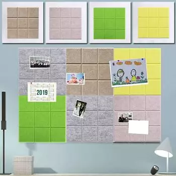 1/4 шт. фетровая доска объявлений, булавка, доска объявлений для офиса, школы, памятки, фото, доска объявлений, булавка, текстильная доска объявлений 1pcs зелёный