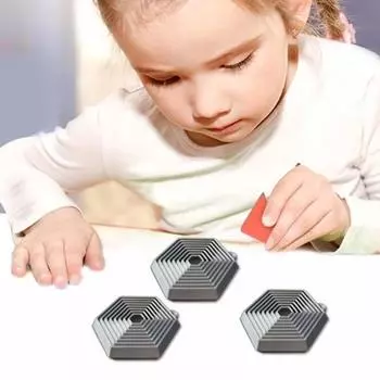 1/4 шт. Фрактальный шестиугольник с брелком, напечатанный на 3D-принтере, для снятия стресса и беспокойства, для детей и взрослых, карманный размер, для путешествий, красочная шестиугольная сенсорная игрушка фиолетовый