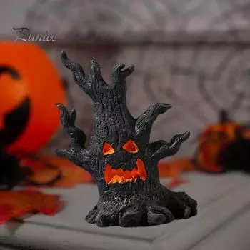 1/4 шт. Хэллоуин жуткое дерево фигурка призрак пень смола статуя скульптура Крытый открытый сад настольное украшение орнамент A