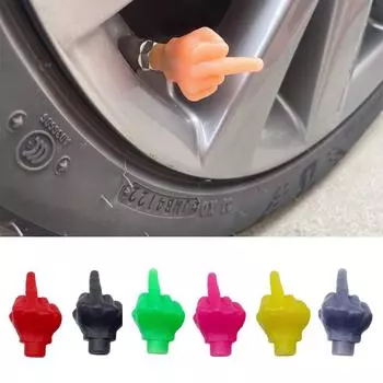 1/4 шт., колпачок для вентиля автомобильной шины, декоративный колпачок для среднего пальца, насадка для колеса, пылезащитный колпачок для вентиля шины, аксессуары