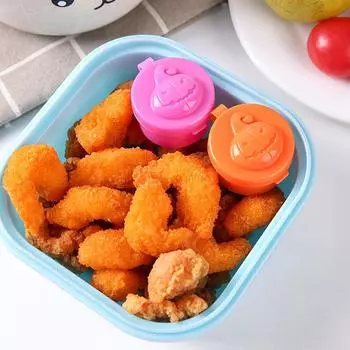1/4 шт. контейнер для соуса Bento на Хэллоуин, милый дизайн, портативный пластиковый дозатор для приправ, мини-бутылка для кетчупа для салата 4pcs