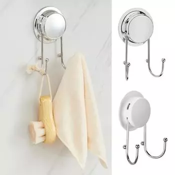 1/4 шт. крючки на присосках для ванной комнаты прочные несущие водонепроницаемые простая установка без сверления вешалка для полотенец для хранения 1pc белый