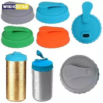 1/4 шт. крышки для бутылок с газировкой, крышки для бутылок с пивом, напитками, соком, жестяные банки, герметичные крышки для газировки, разноцветные силиконовые защитные крышки для банок с напитками