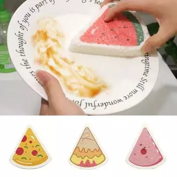 1-4 шт., кухонная губка для мытья посуды, милая мультяшная губка из сжатой древесной массы, губка для мытья посуды, кухонный горшок, инструменты для чистки посуды 1pc
