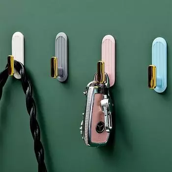 1/4 шт. легкие роскошные крючки для домашнего хранения, многофункциональные настенные ключи, держатель для одежды, аксессуары для ванной комнаты, кухонные инструменты 1PCS серый