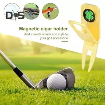 1/4 шт. магнитный держатель для коптильни для гольф-кара, зажим для коптильни, 6 в 1, инструмент для разметки дивот и маркер для мячей для гольфистов