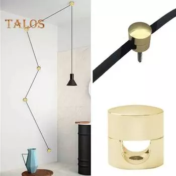 1/4 шт. металлический держатель для кабеля, зажим для потолочного подвесного светильника, держатель для шнура, фиксатор, держатель для зарядного шнура, зажим для управления проводами блока питания 1pc золотистый