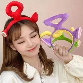 1/4 шт., милая и забавная повязка для волос с героями мультфильмов, Интернет-знаменитости, программа для мытья лица для девочек, повязка на голову, заколка для волос