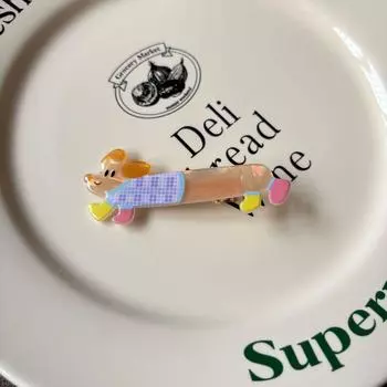 1/4 шт. милая красочная лазерная полоска заколка для волос собаки для девочек сердце универсальный студенческий мультяшный аксессуар для волос женский