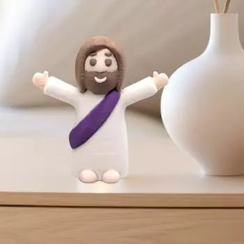 1/4 шт. Мини-фигурки Иисуса, очаровательный внешний вид, реалистичные маленькие статуэтки Иисуса, пасхальные украшения, религиозные подарки A