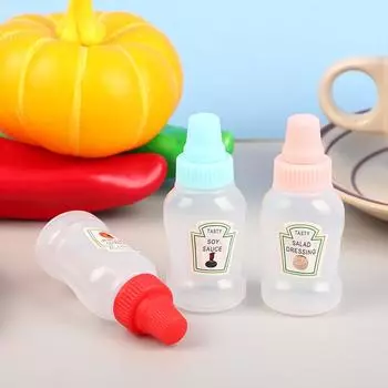 1/4 шт., мини-милые бутылки для томатного кетчупа, портативный маленький контейнер для соуса, контейнер для заправки салата, контейнеры для кладовой для коробки бенто