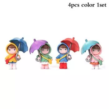 1/4 шт мини-зонтик девушка кукла пейзаж ручной работы сказочный сад фигурки