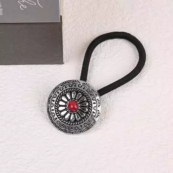 1/4 шт. Модные резинки для волос с цветами, персонализированная ретро бирюзовая повязка на голову, американский западный ковбой, цветочные скранчи, головной убор