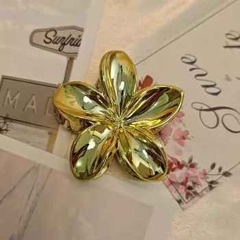 1-4 шт. Модные заколки-крабы для волос в виде цветка для женщин, золотистого и серебристого цвета, большие заколки, заколка-акула для хвостика, головной убор, аксессуары для волос