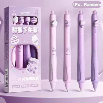 1/4 шт. мультяшная капибара панда стираемая нажимная нейтральная ручка быстросохнущая шариковая ручка модная фирменная ручка пишущие инструменты A3