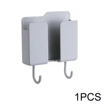 1-4 шт. настенный ящик для хранения многофункциональный органайзер без перфорации пульт дистанционного управления телевизором DIY держатель для зарядки мобильного телефона 1pc серый