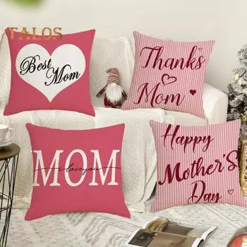 1/4 шт. наволочка с буквенным узором, скрытая застежка-молния, наволочка для подушки, подарок на День матери, спальня, гостиная, диван, украшение, наволочка B