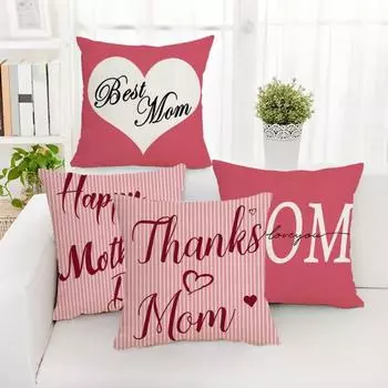 1/4 шт. наволочка с буквенным узором, скрытая застежка-молния, наволочка для подушки, подарок на День матери, спальня, гостиная, диван, украшение, наволочка C