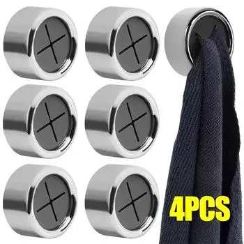 1/4 шт. непробивной крючок для полотенца, полки для хранения салфеток для мытья посуды, держатель для полотенец, аксессуары для кухни и ванной комнаты, настенное крепление для полотенец