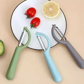 1/4 шт. Нержавеющая сталь Овощечистка Многофункциональная Овощная Фруктовая Картофельная Кожура Удаление Легкие Быстрые Кожура Ножи Кухонные Инструменты синий