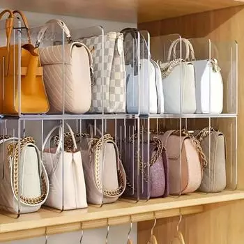 1/4 шт. Пластиковые разделители для клатчей, органайзеры для сумок, прозрачный дизайн, регулируемые разделители для хранения сумок 1pc