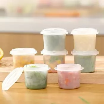 1/4 шт. пластиковый контейнер для соуса, мини-коробка для приправ, контейнеры для заправки салата, портативная банка для барбекю, кухонный инструмент 4Pcs