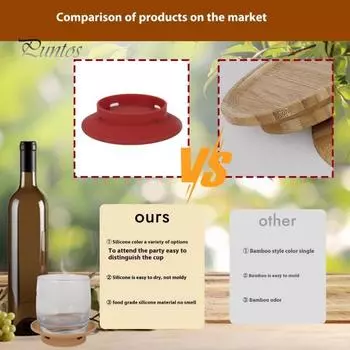 1/4 шт., подставка для колбасных изделий, силиконовые крышки для бокалов для вина, многоразовая подставка для колбасных изделий для бокалов для вина, многофункциональная подставка для крышки бокала для вина фиолетовый