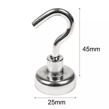 1~4 шт. прочный 25 мм магнитный крючок круглый неодимовый магнит основа мощный магнит на холодильник для бесследного подвешивания кухонной организации 25mm Magtic Hook